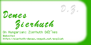 denes zierhuth business card